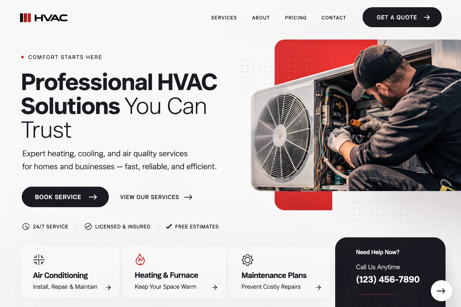 Professional and trustworthy modern website design after Ovaro redesign
